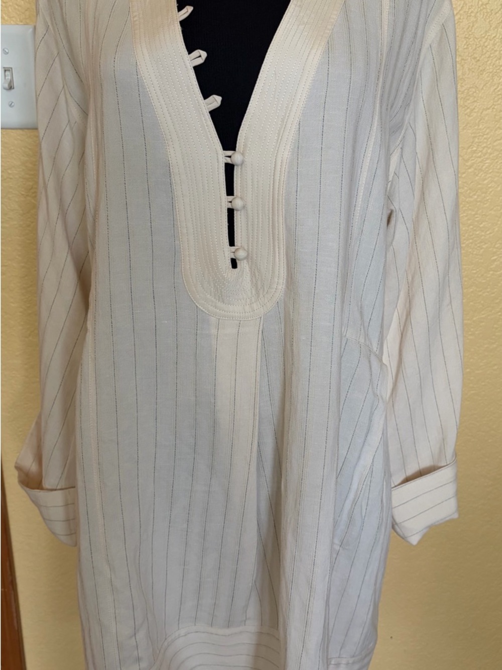 La Ligne New York long sleeved linen dress size M